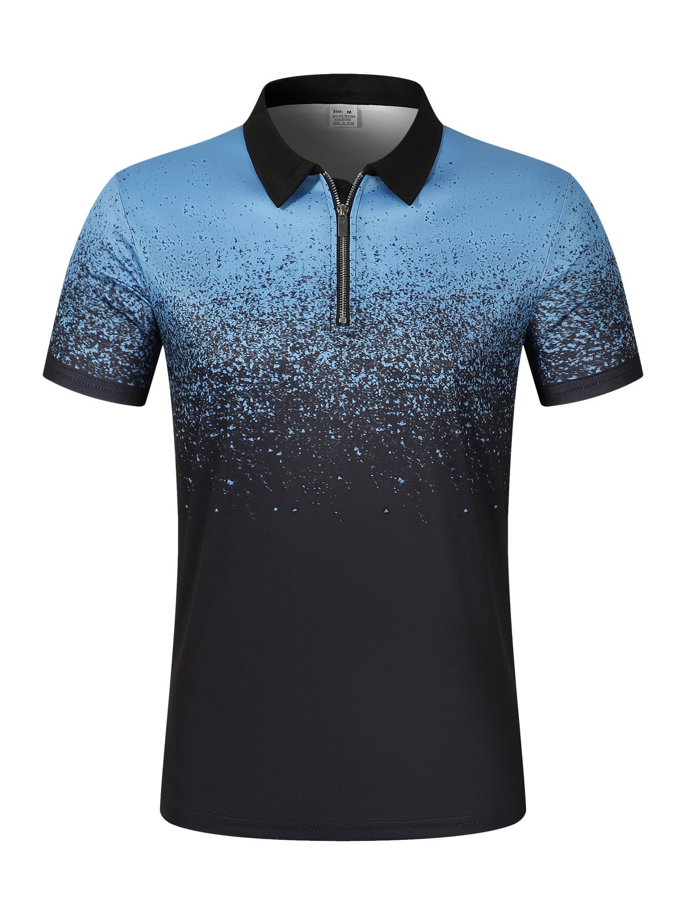 Men's Printed Broken Point Polo Shirt