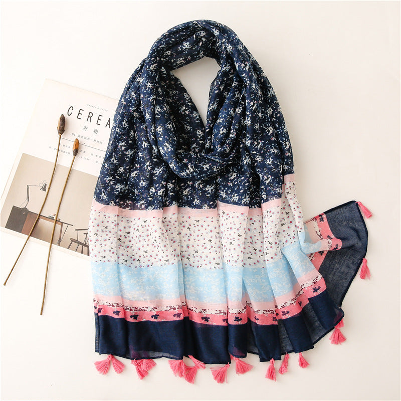 Creative Chinese Style Cotton And Linen Scarf