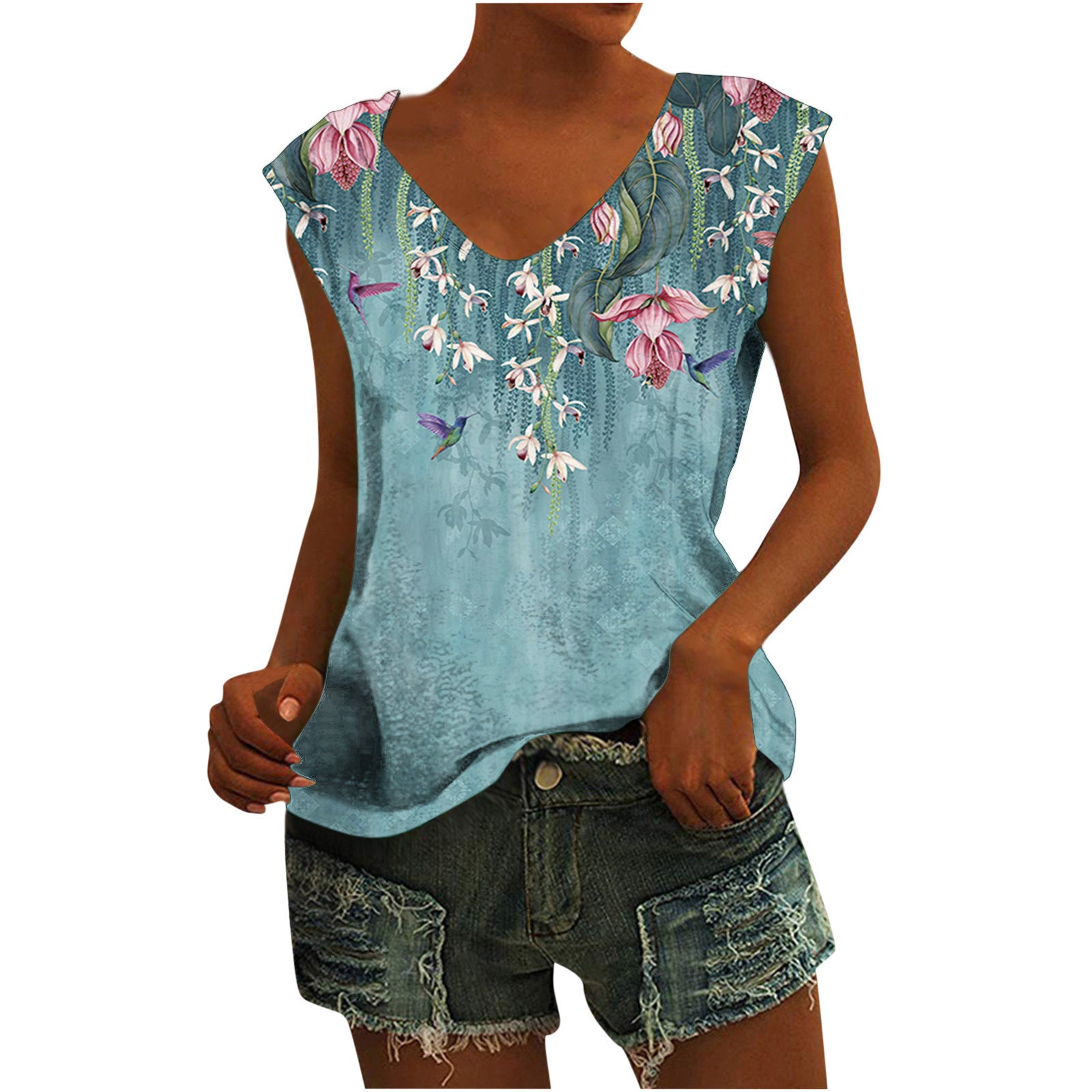 Printed All-matching Women's Sleeveless Vest