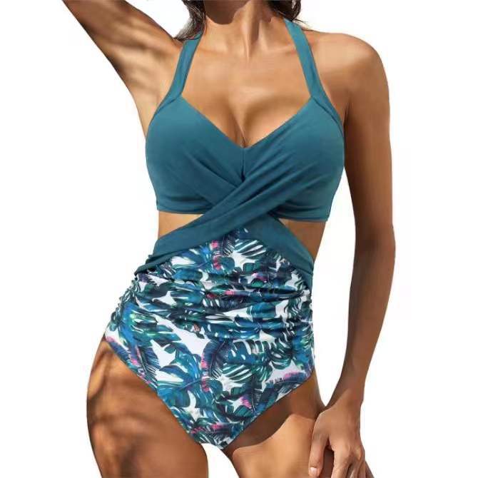 Cross Midriff Outfit Sexy Swimsuit Women