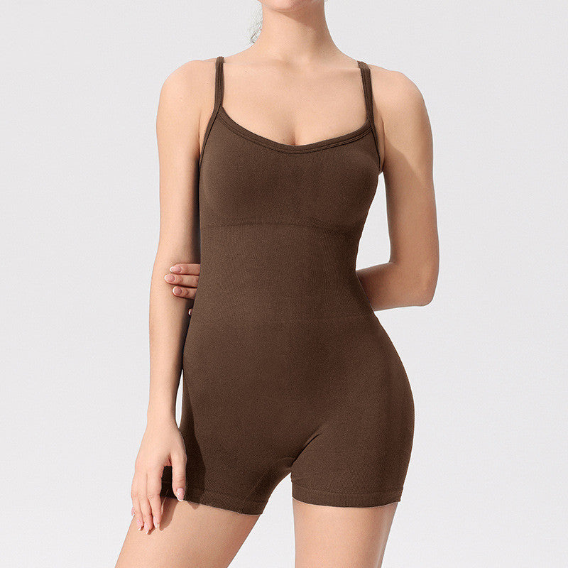 Beauty Back Seamless Yoga Bodysuit Feeling Sports One-piece Women