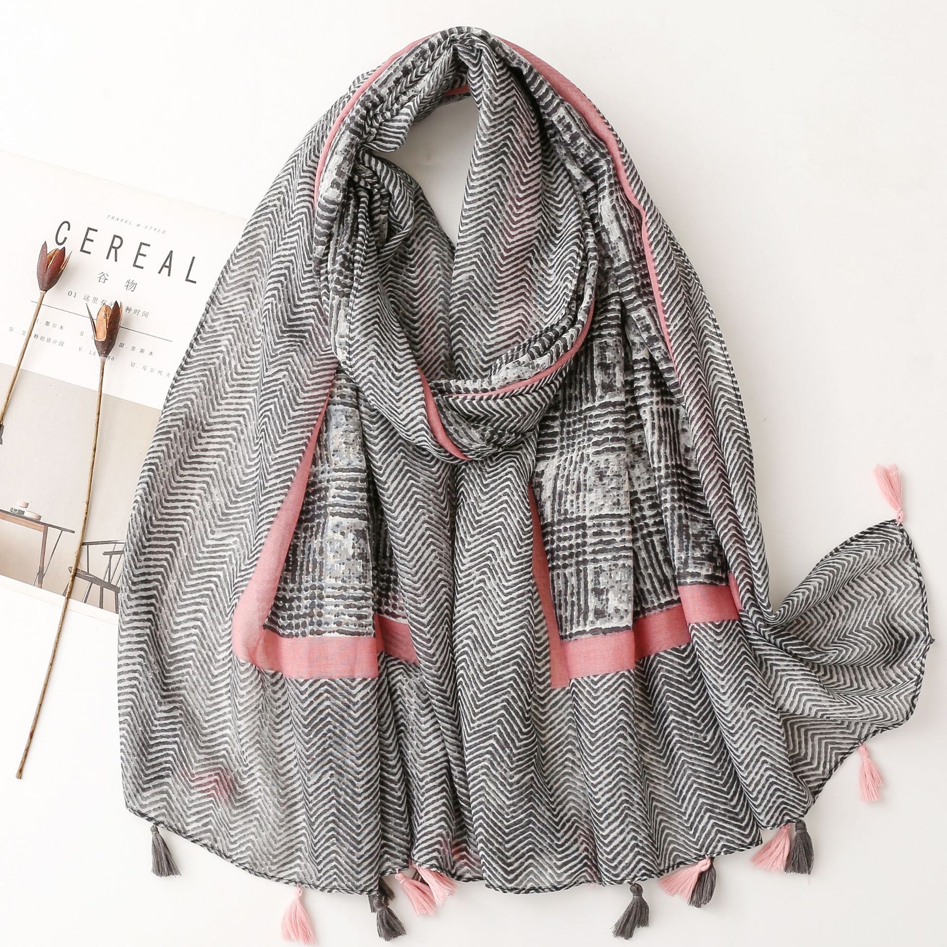 Creative Chinese Style Cotton And Linen Scarf