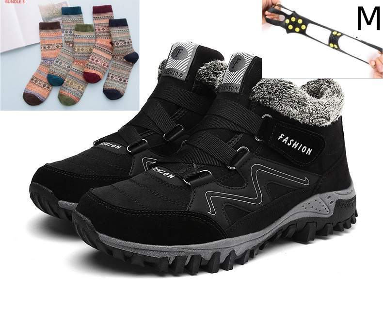 Plus Size Men's And Women's Snow Boots Non-slip Warm