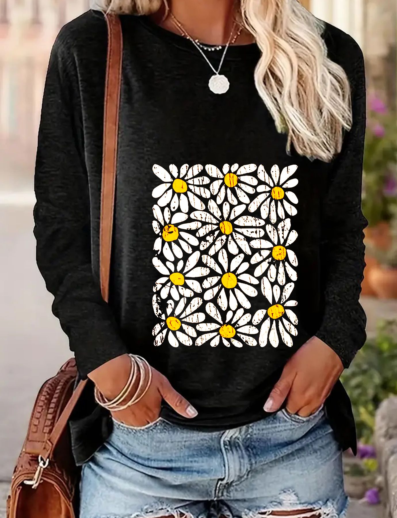 Women's Casual Long-sleeved Spring And Autumn T-shirt