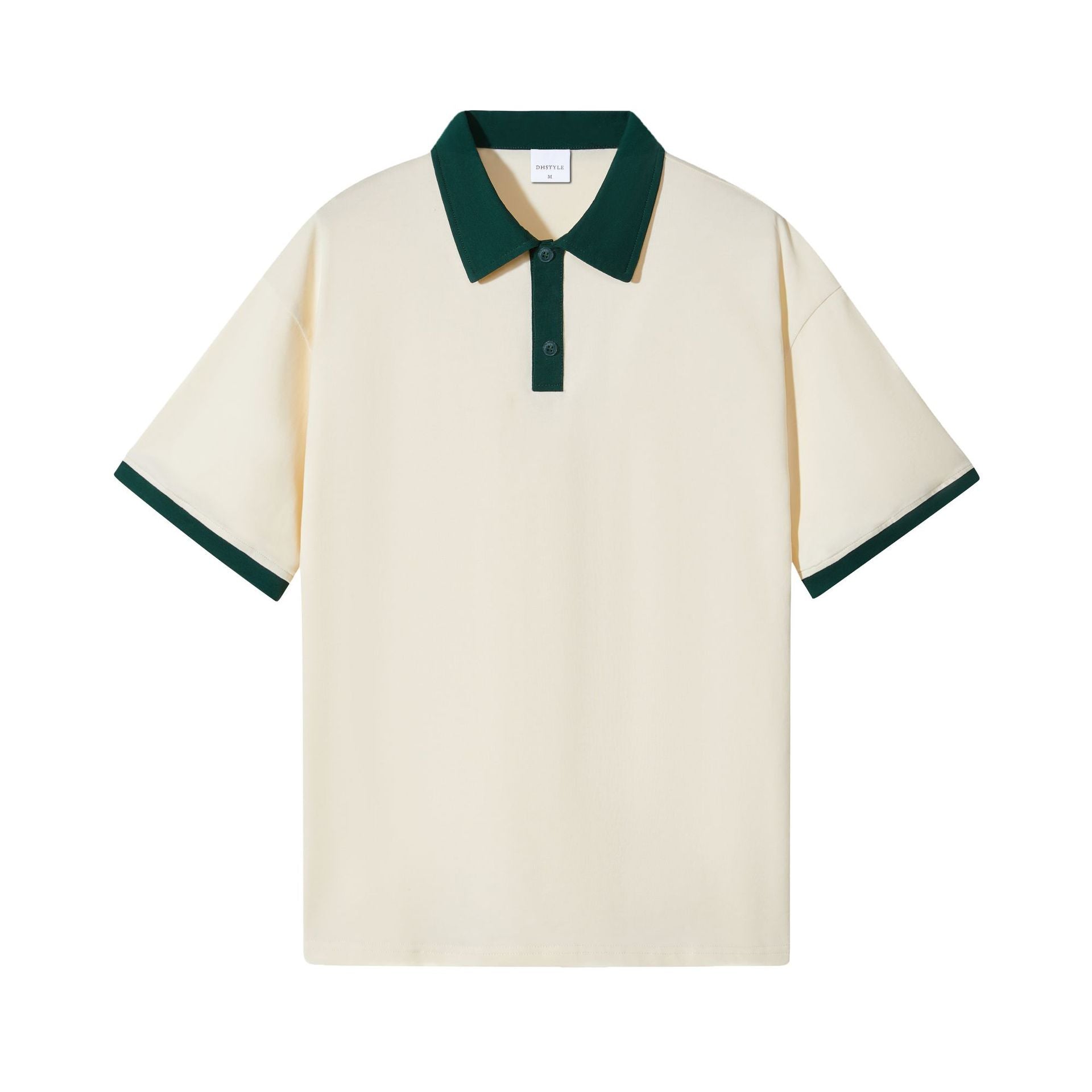 Japanese Fashion Brand Casual Contrast Color Lapel Short Sleeve