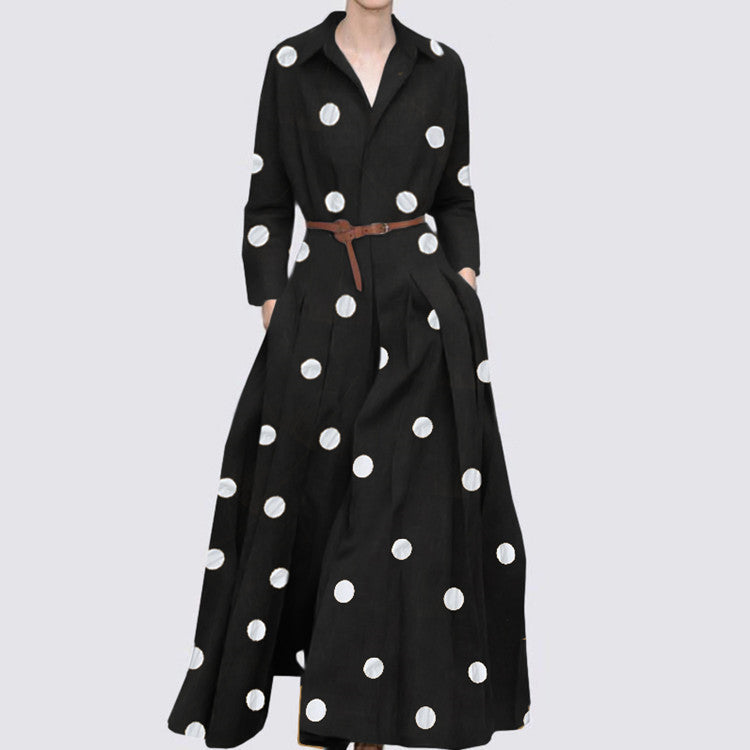 Women's Elegant Polka Dot Leisure Holiday Dress