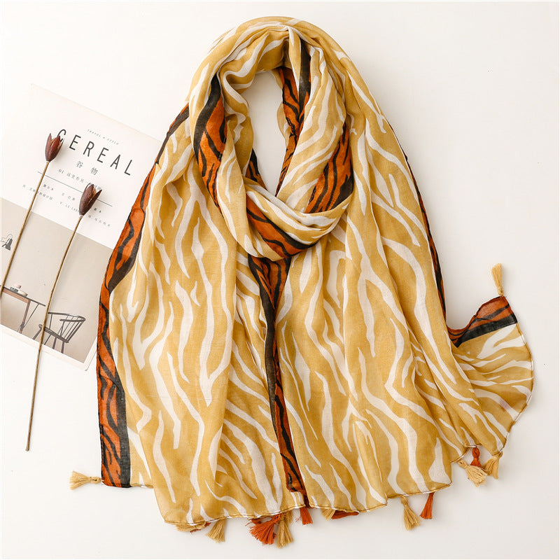 Creative Chinese Style Cotton And Linen Scarf