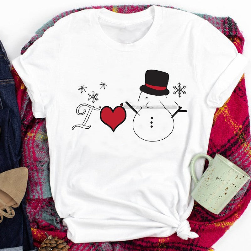 European And American Christmas T-shirt Parent-child Outfit