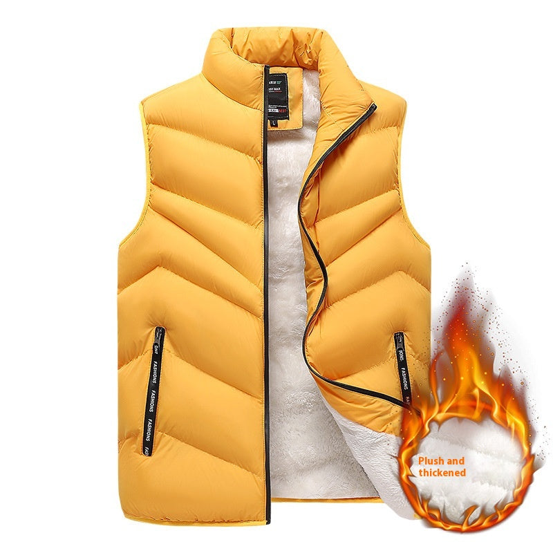 Men's Autumn And Winter Warm Outdoor Lamb Wool Vest