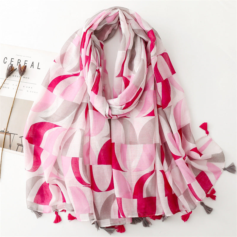 Creative Chinese Style Cotton And Linen Scarf