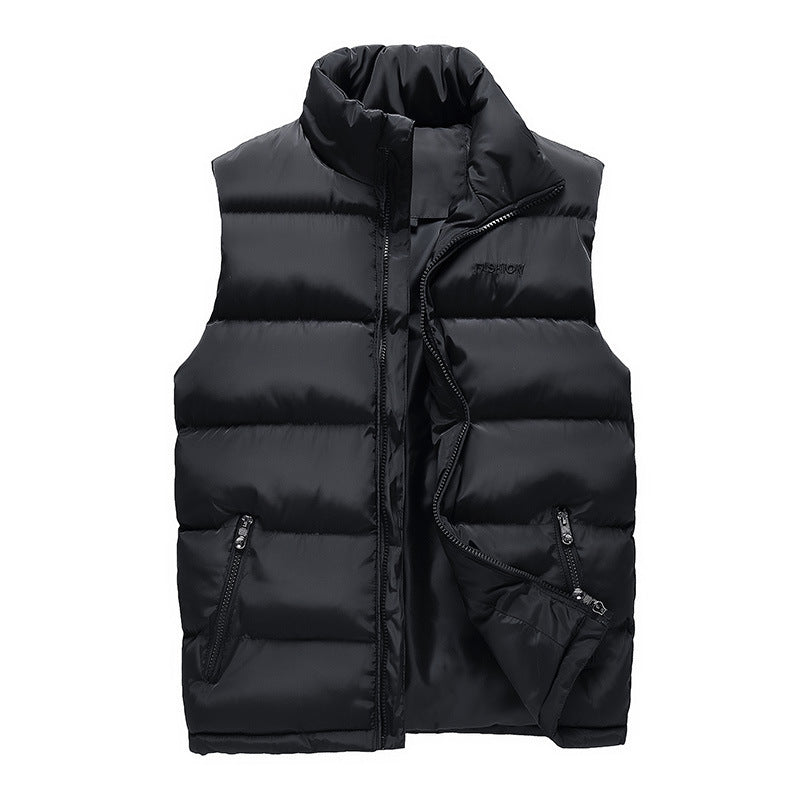 Down Cotton Stand Collar Casual New Men's Vest