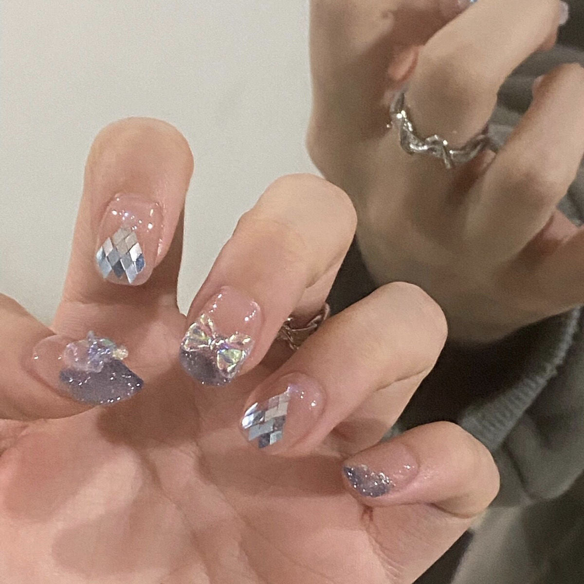 Star Sea Nail Bow Gentle Sweet Cute Detachable
