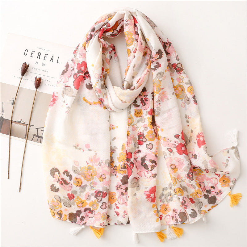 Creative Chinese Style Cotton And Linen Scarf