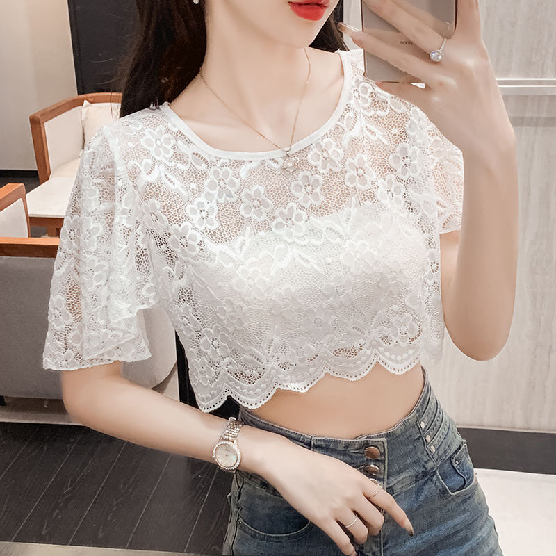 Fashionable All-match Ultra-thin Mesh Base Blouse For Women