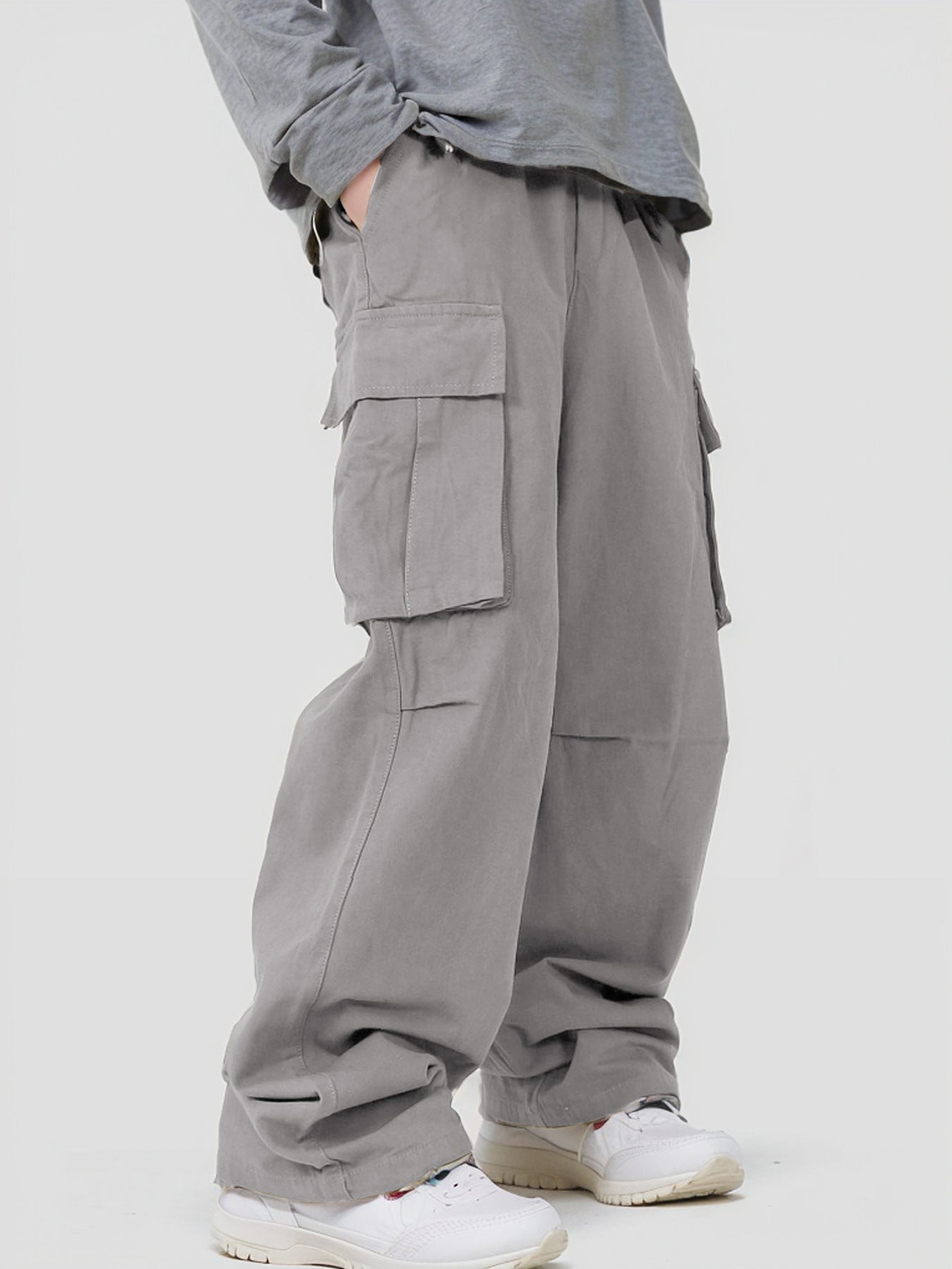 Three-dimensional Pocket Overalls Functional Lace-up Loose Casual Pants