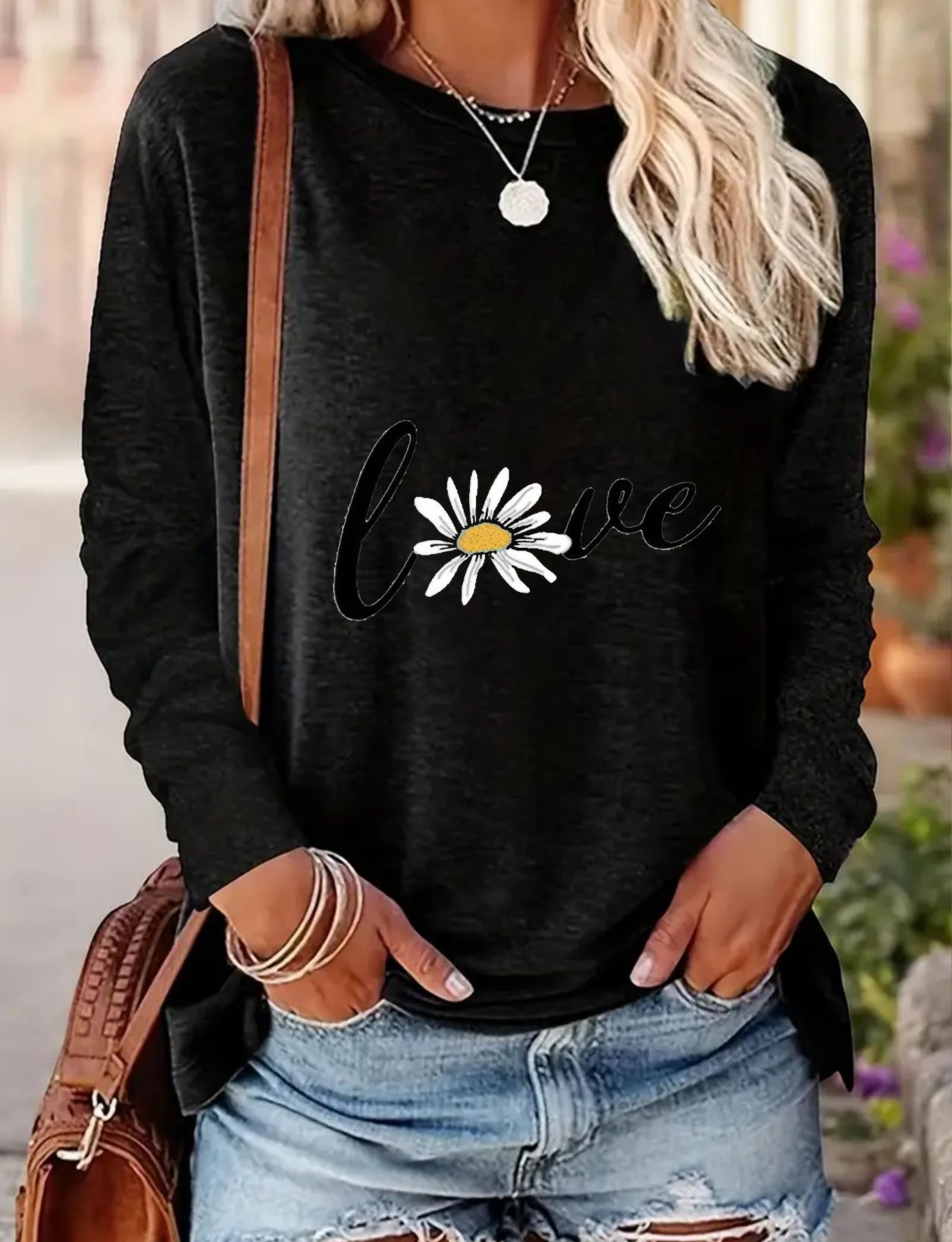 Women's Casual Long-sleeved Spring And Autumn T-shirt