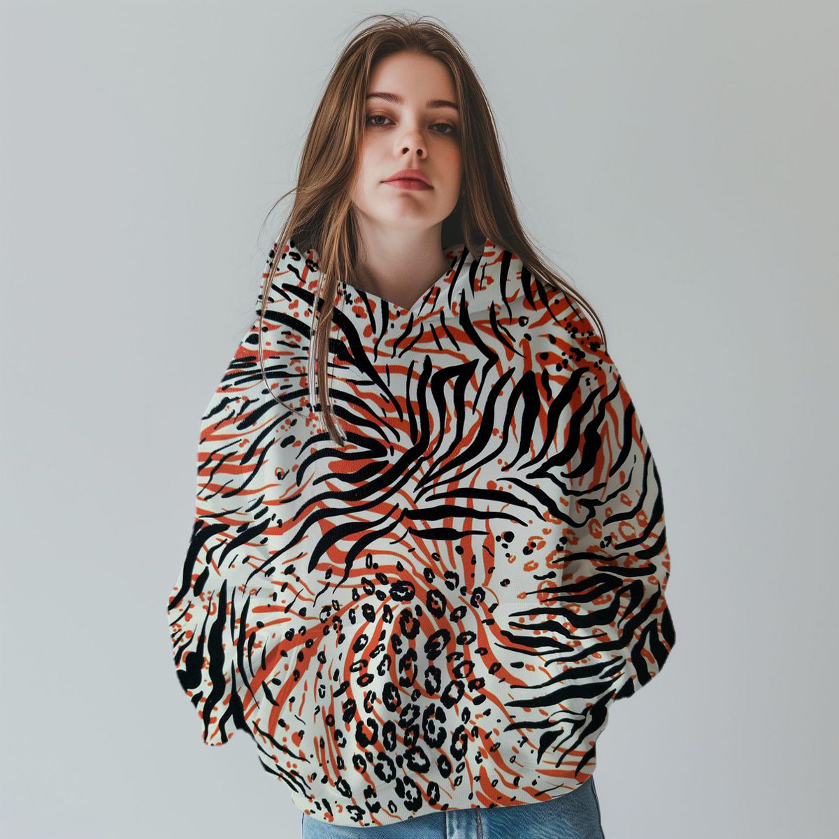 Design Leopard Print Fashion 3D Digital Sweater