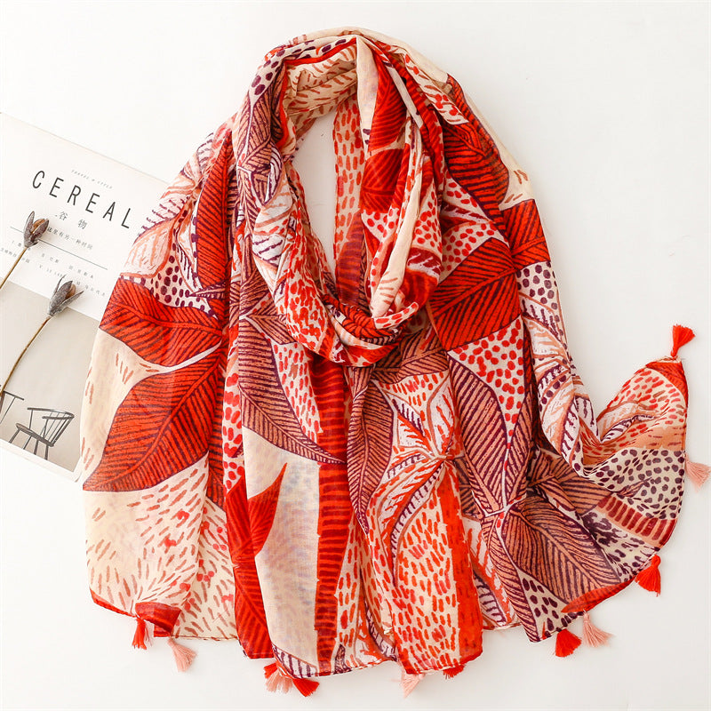 Creative Chinese Style Cotton And Linen Scarf