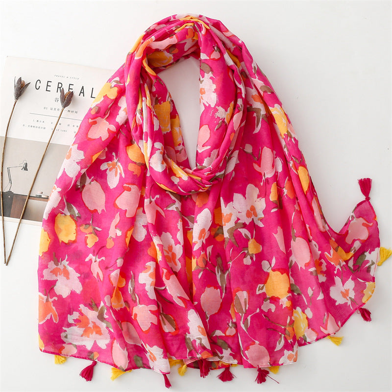 Creative Chinese Style Cotton And Linen Scarf