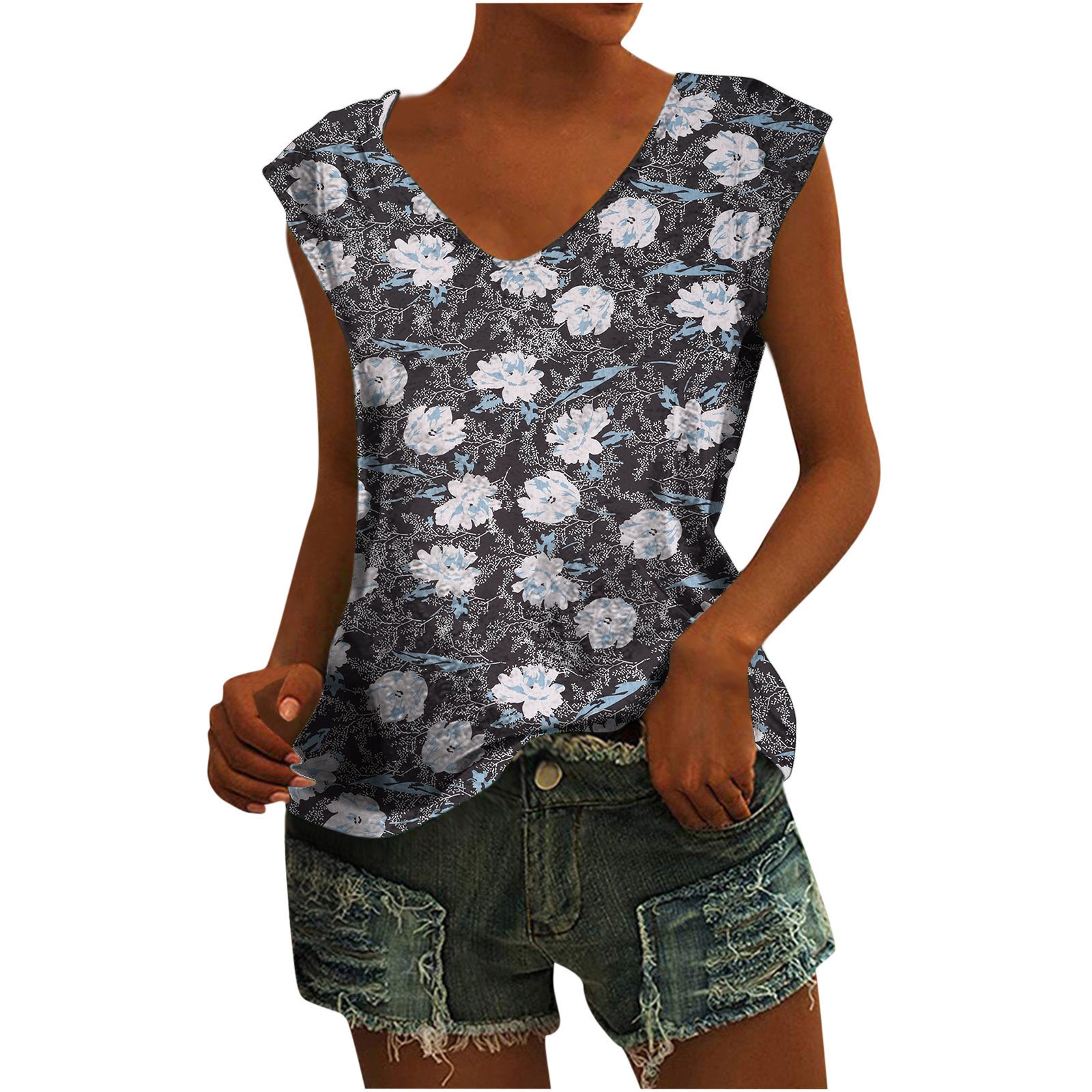 Printed All-matching Women's Sleeveless Vest