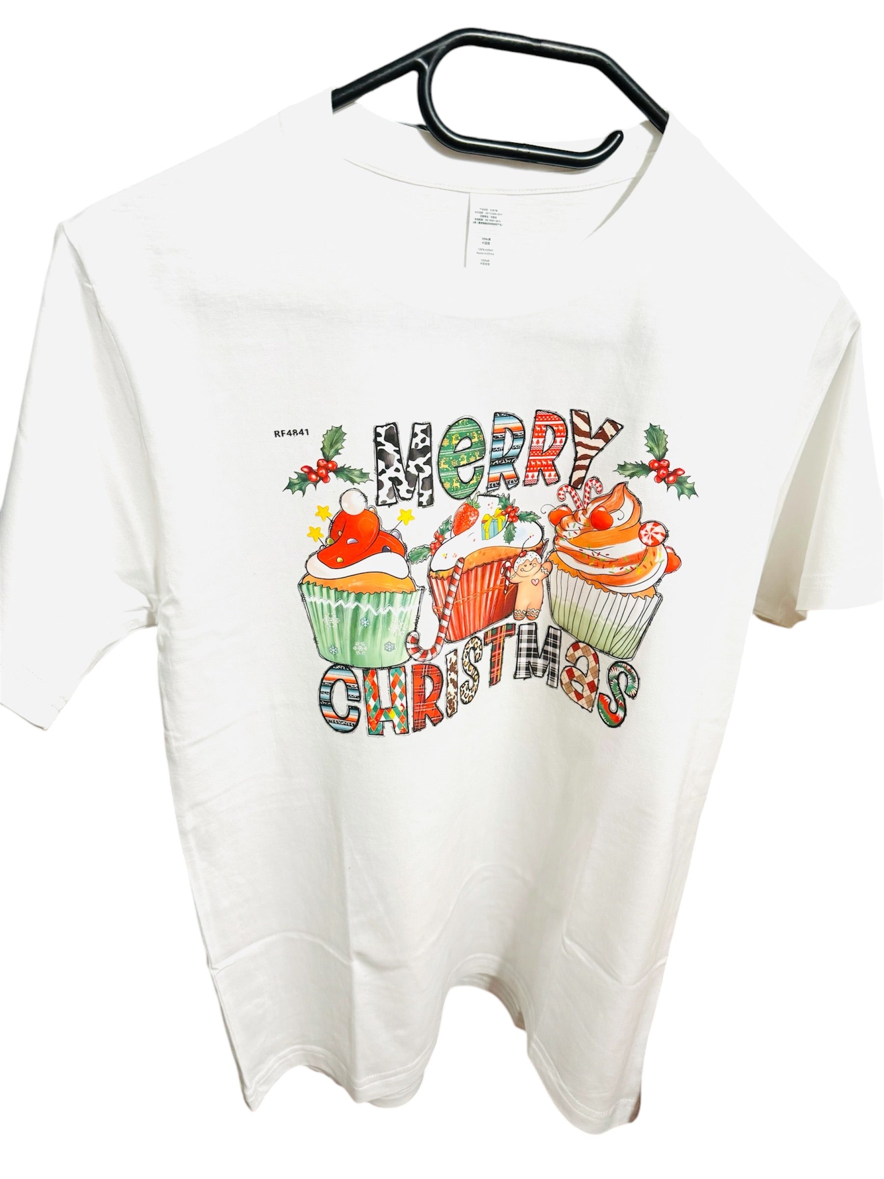 100% pure cotton unisex customised Christmas short sleeves shirt