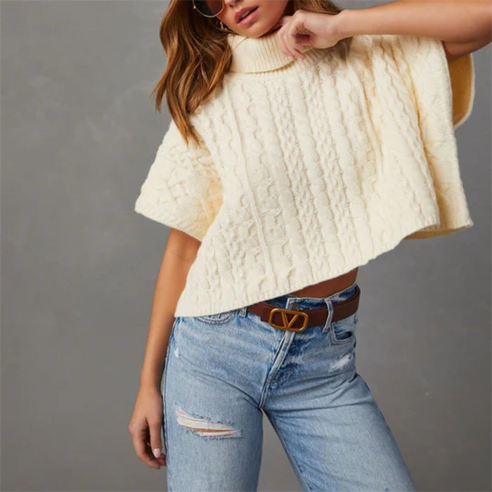 Women's Turtleneck Sweater Loose Pullover