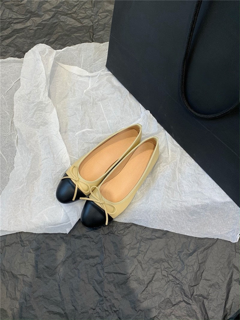 Flat Bottom Round Toe Bowknot Ballet Shoes Soft Bottom