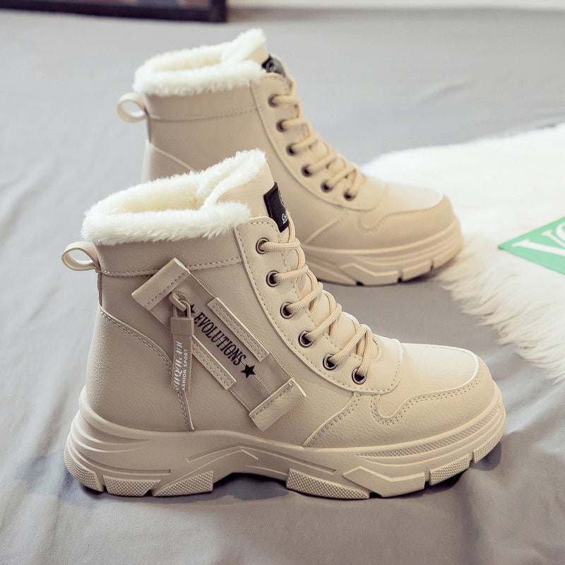 Plus Size Fleece-lined Warm Snow Boots Women