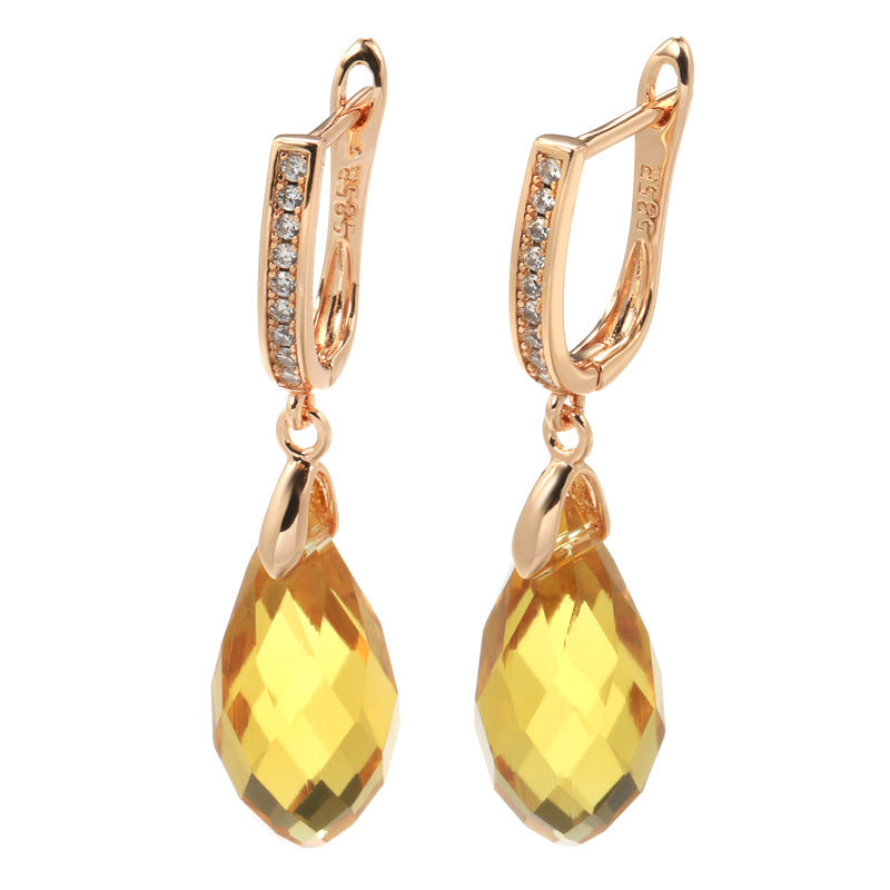 Earrings Yellow Zircon Fashion Trend