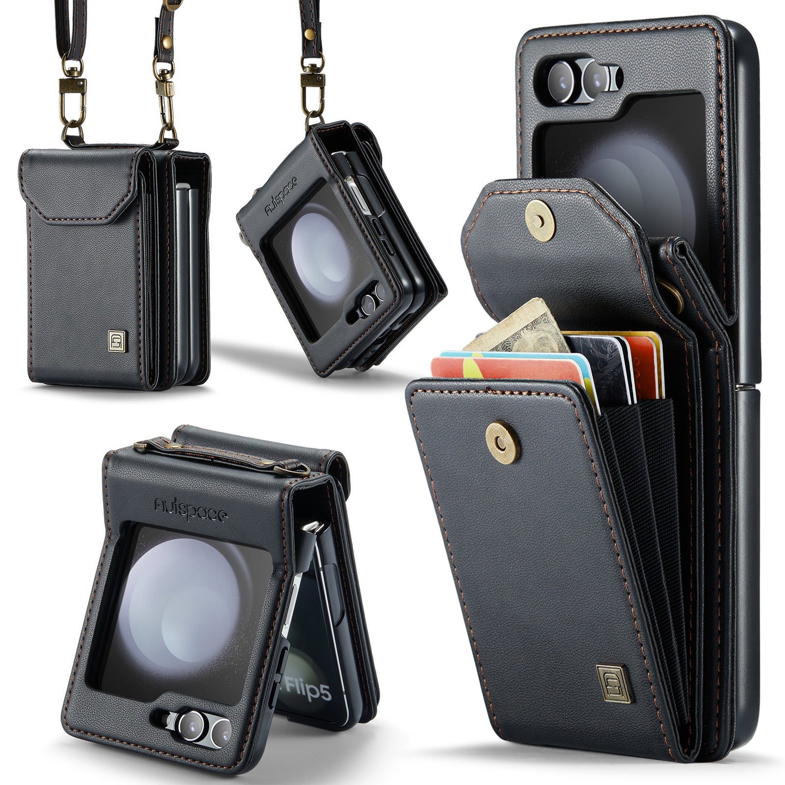 Folding Three-in-one Protective Leather Case