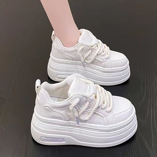 10CM Invisible Hidden Heel White Shoes Female