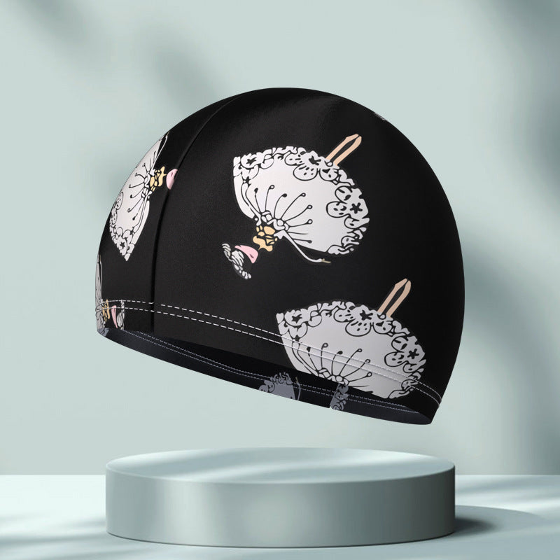 Simple Printing High Elastic Comfortable Swimming Cap