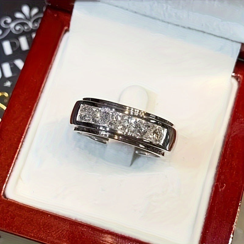 Starry Sky Exquisite High-grade Diamond Moissanite Hip Hop Ring