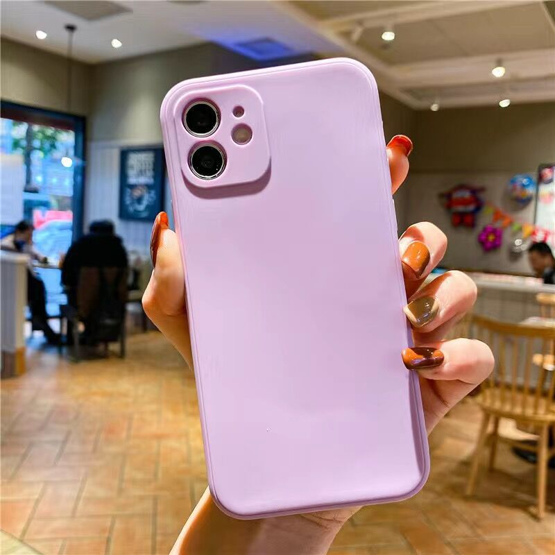 Straight Edge Liquid Silicone Protective Sleeve Phone Case