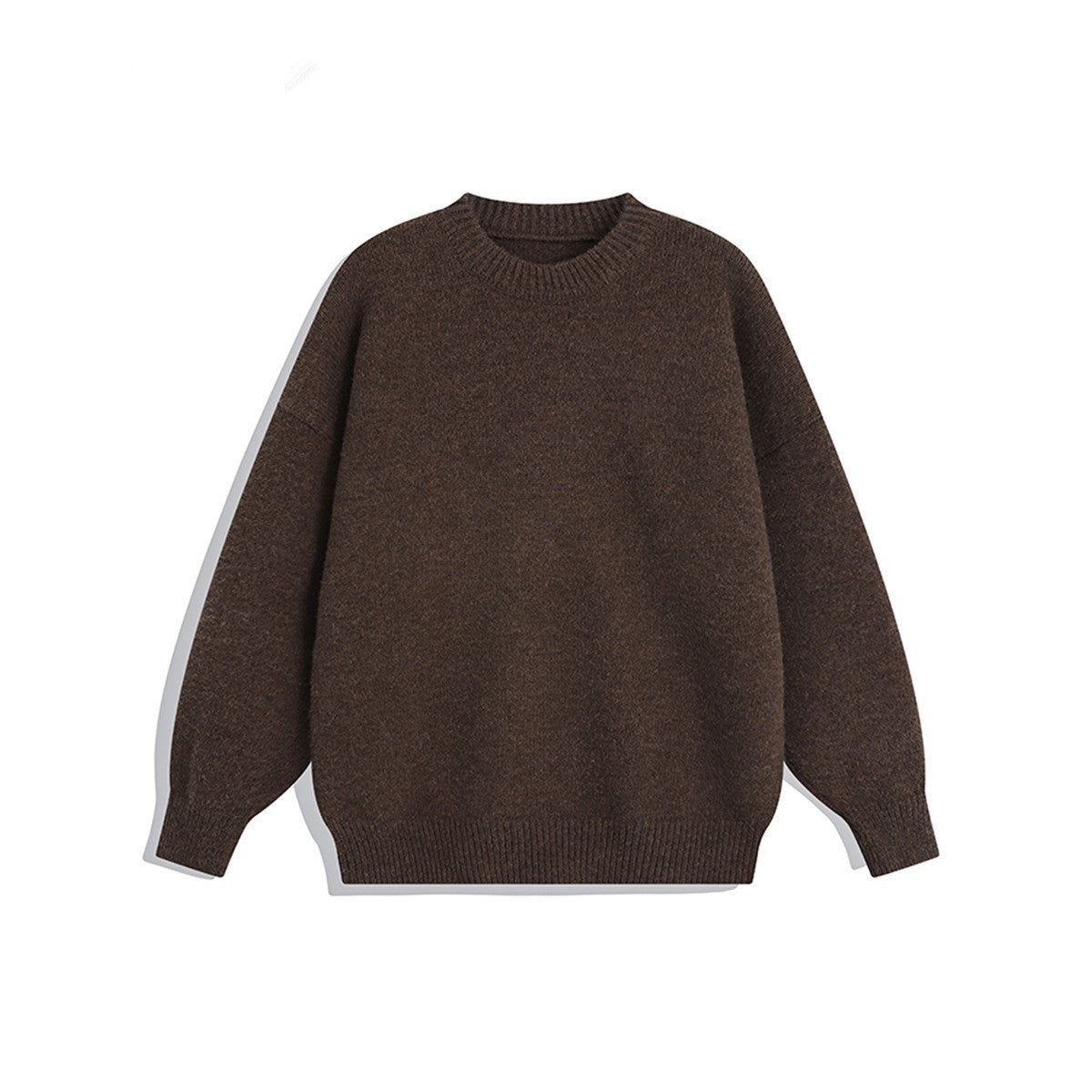 Laid-back Versatile Loose-fitting Knit Sweater For Teens And Young Adults