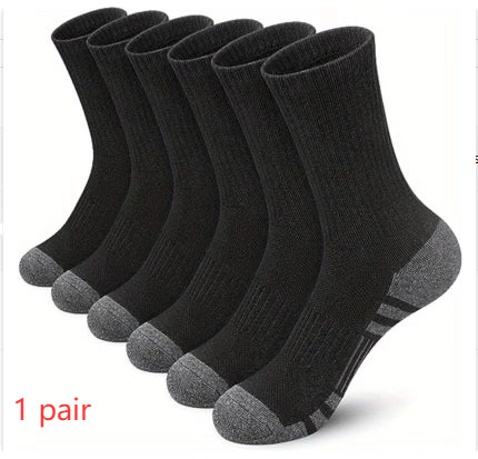 Color Matching Athletic Socks Plus Size Basketball Mid Tube Cotton Breathable