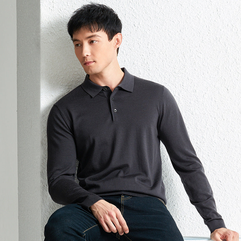 Machine Washable Fine Pure Wool Knit Sweater