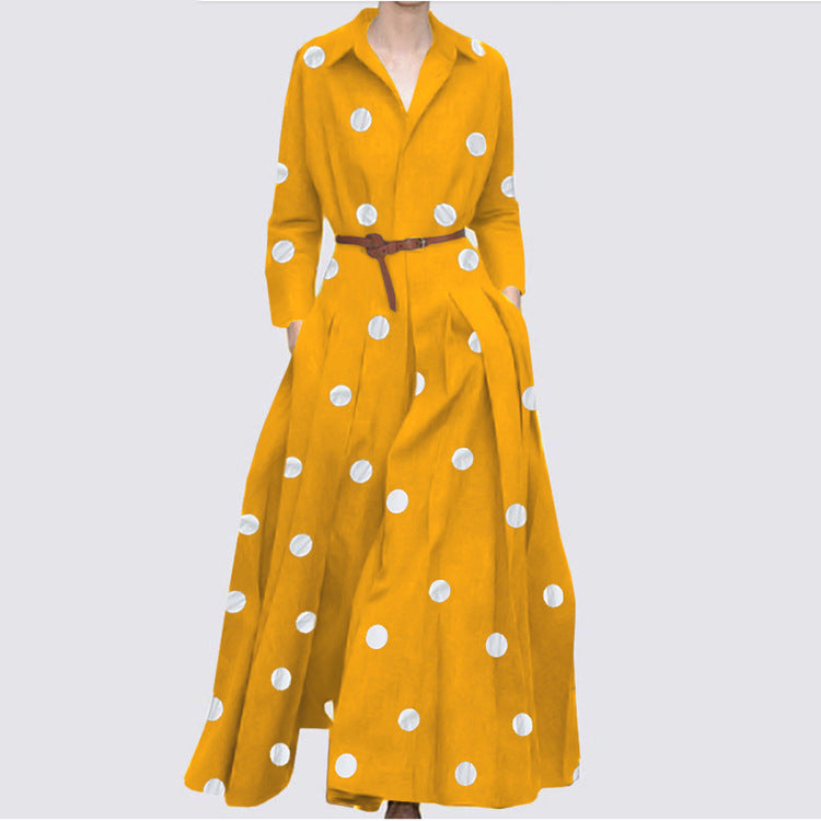 Women's Elegant Polka Dot Leisure Holiday Dress