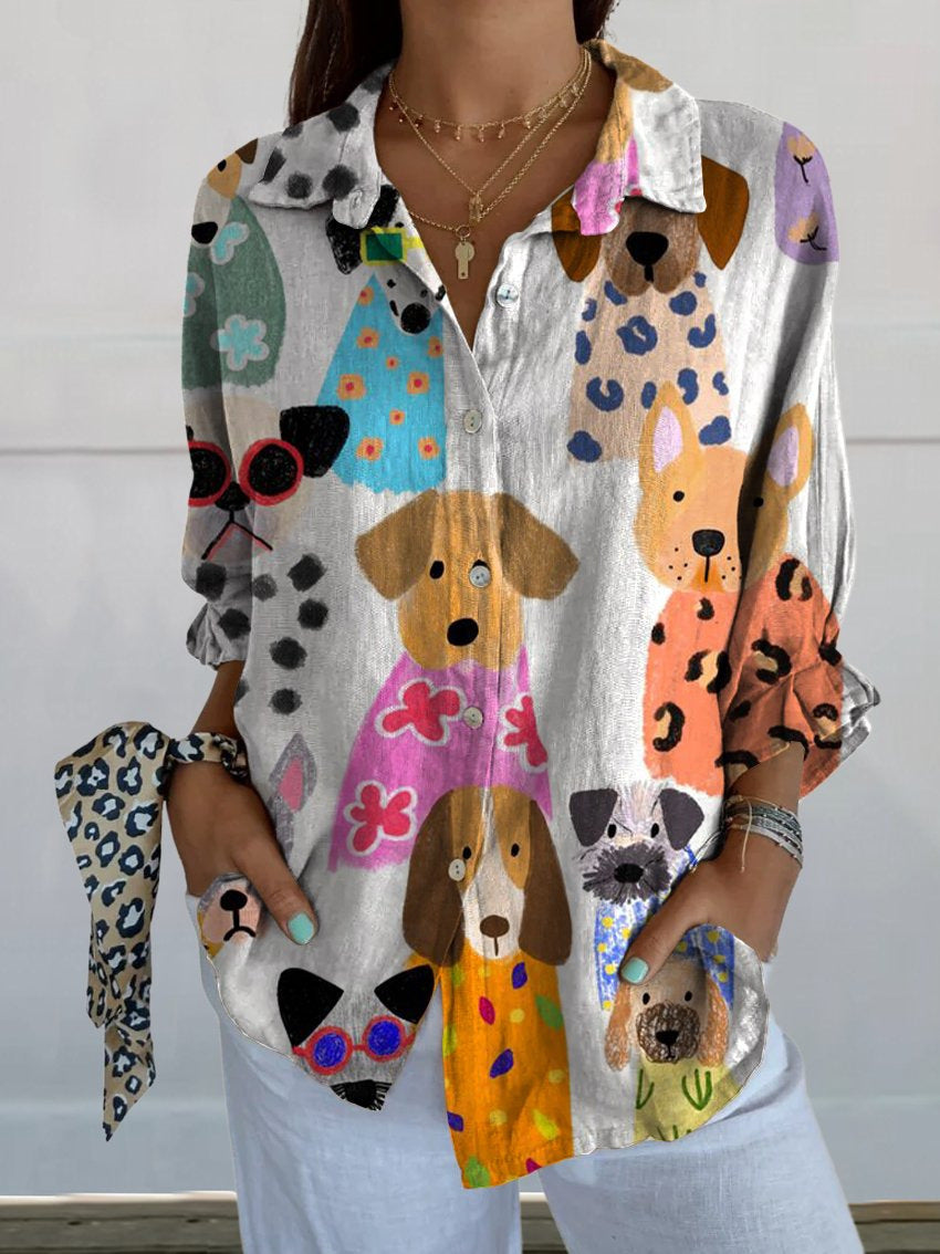 Women's Summer Animal Pattern Printed Shirt