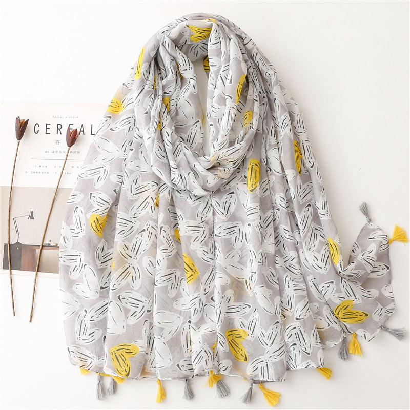 Creative Chinese Style Cotton And Linen Scarf