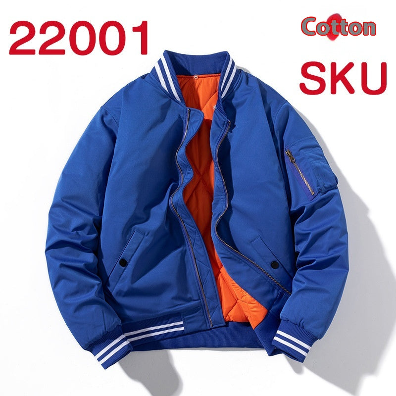 American Street Fashion Hooded Jacket Solid Color Printing Embroidered Baseball Uniform