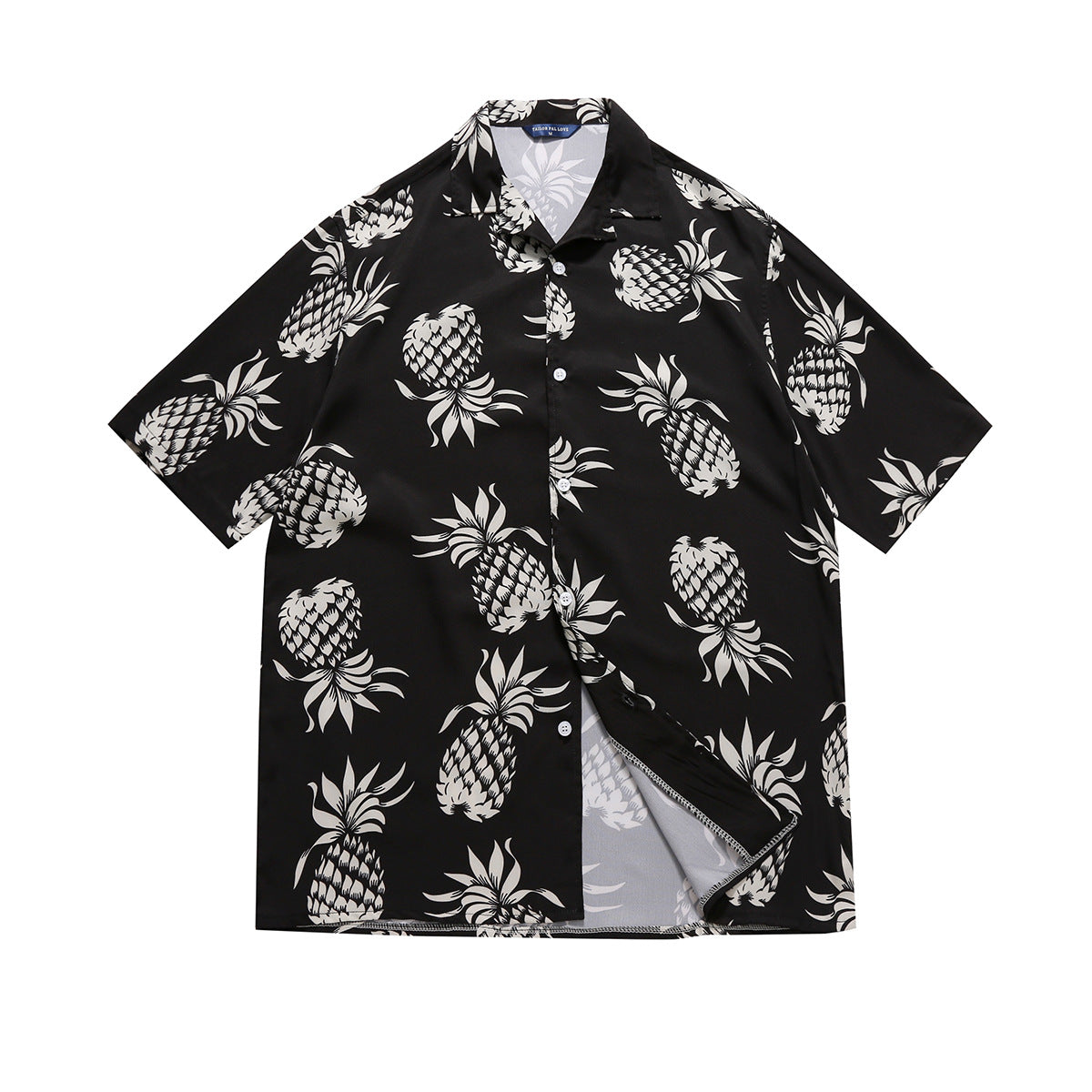 Loose Casual Men's Cardigan Printed Short Sleeve Jacket