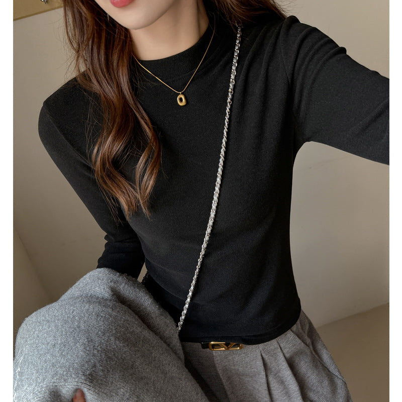 Autumn And Winter Shoulder T-shirt High-end Feel Can Be Worn As Outerwear