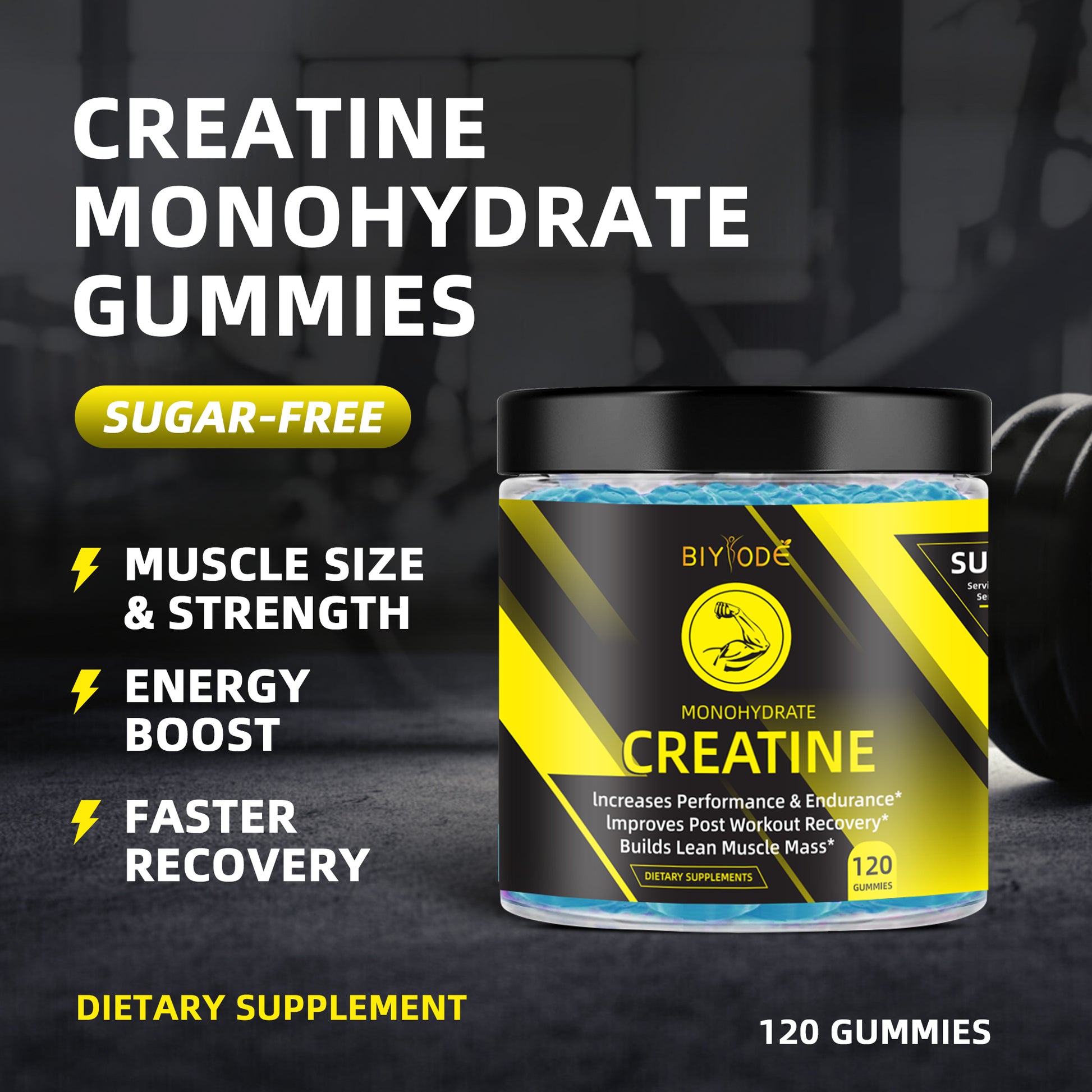 Muscle Soft Candy Fitness Supplement With Blueberry Flavor