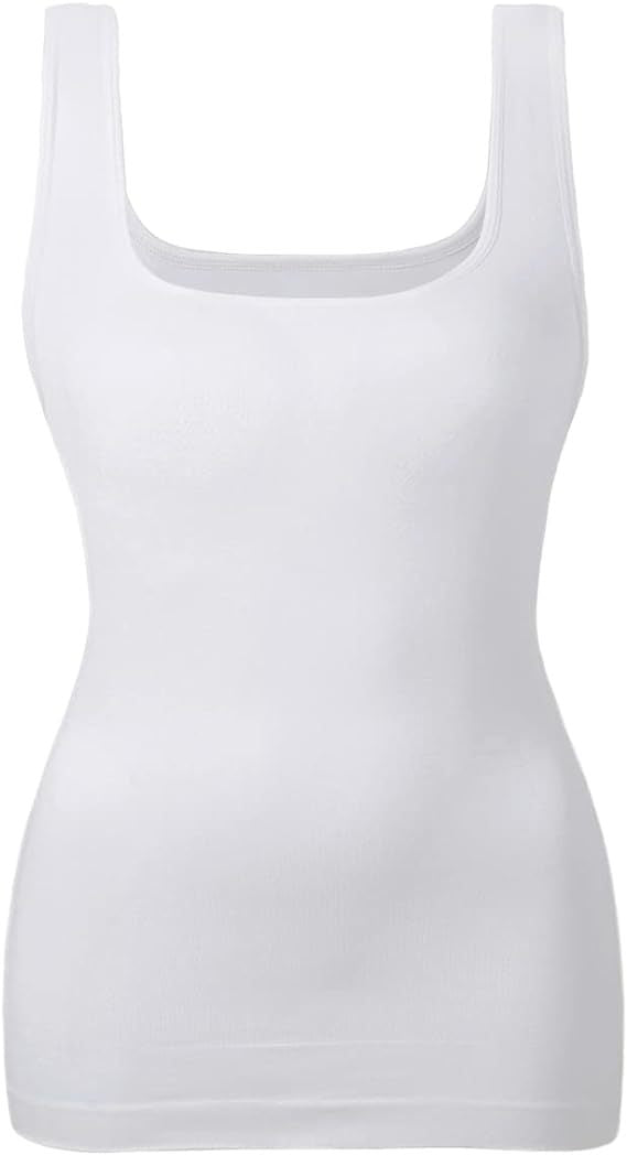 Seamless Square Collar Compression Slim Strap