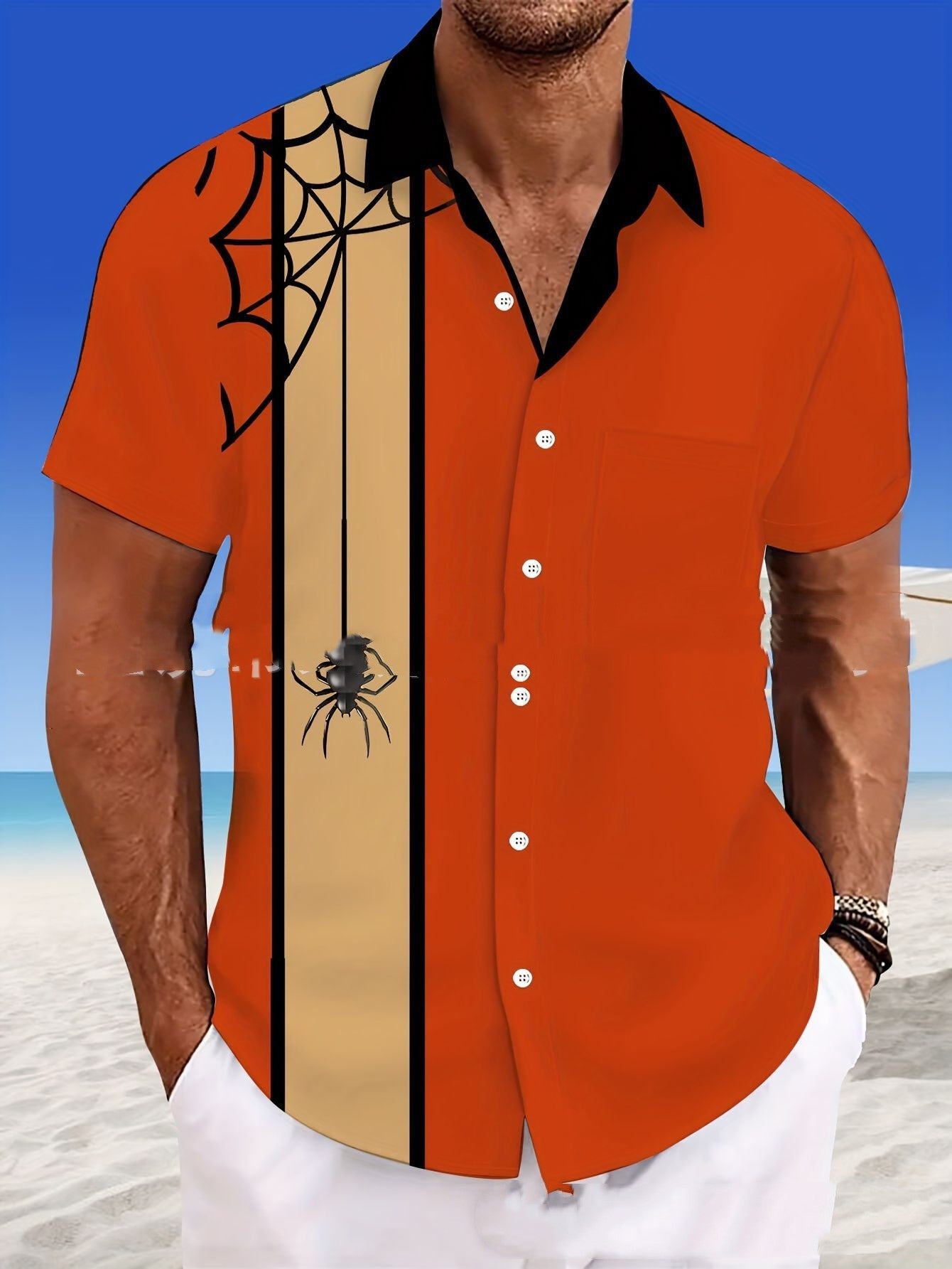 Men's Casual Collar 3D Printed Shirt