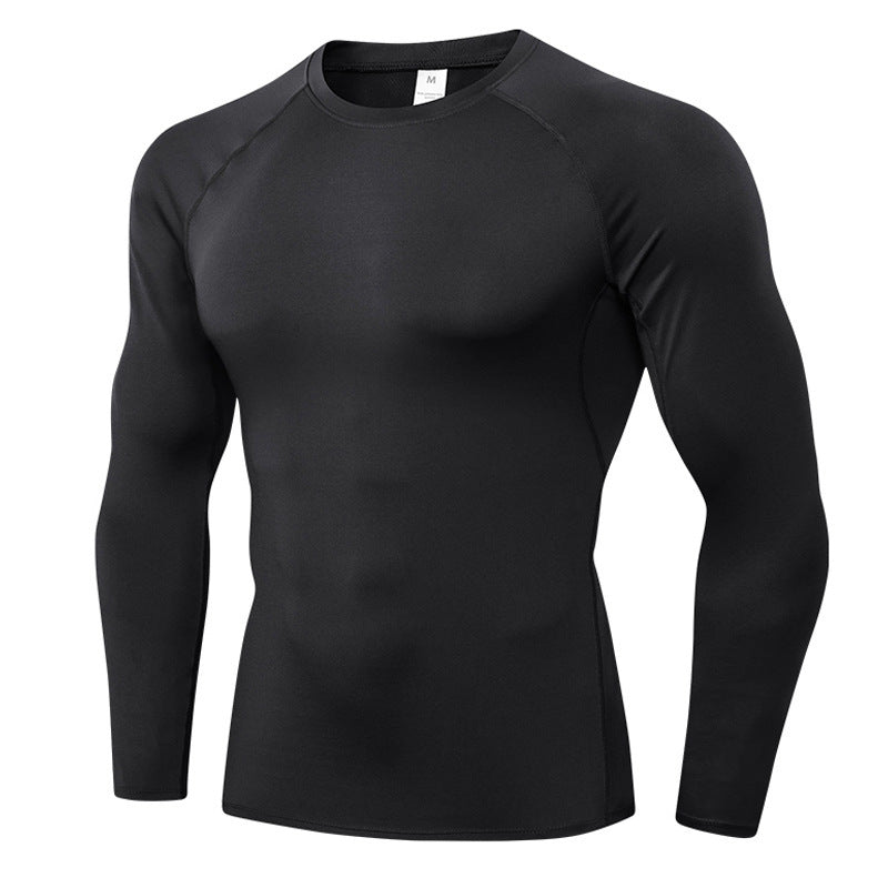 Workout Clothes Men's Long Sleeve Quick-drying High Elastic Tights