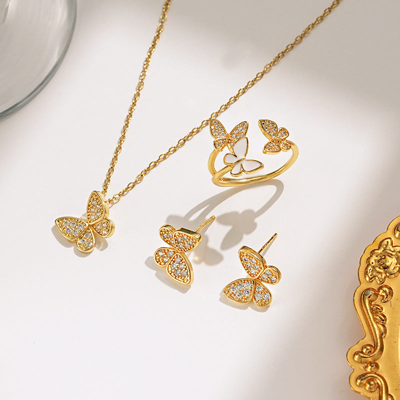 Ear Stud And Ring Advanced Sense Ornament