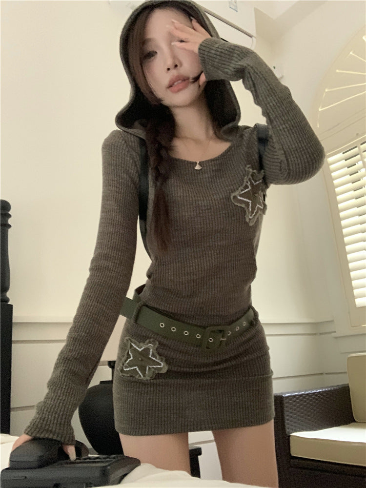 Women's Korean-style Knitted Hoodie