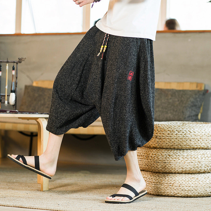 Fashion Men's Wide Leg Radish Lantern Shorts